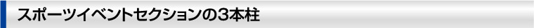 東京スポーツイベントセクションの3本柱
