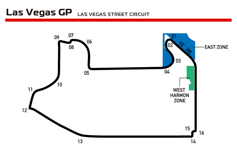 ラスベガスGPコースマップ
