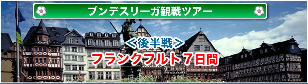 ＜日本のレジェンドを観戦に行こう！！＞フランクフルト観戦ツアー＜後半戦＞フランクフルト7日間